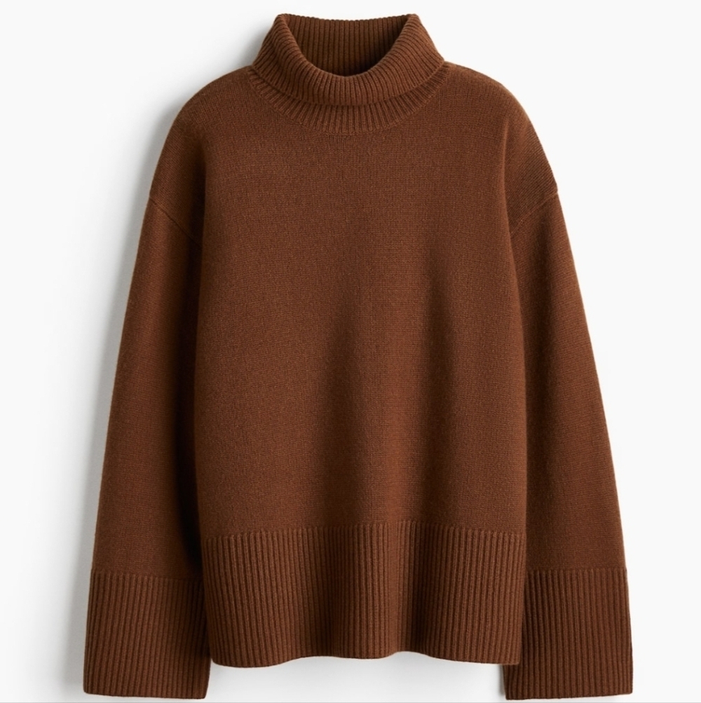 NWT H&M Cashmere-Blend Turtleneck Sweater(L)